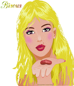 gif bisous femme